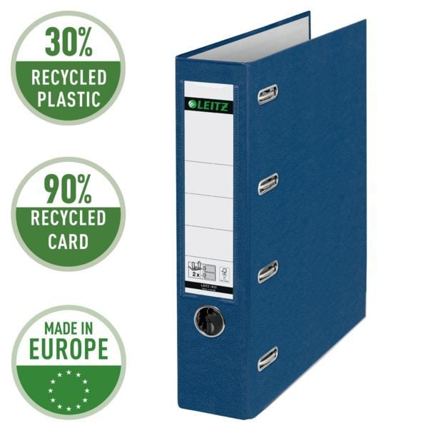 Produktbild: Doppelordner A4 Leitz Plastic blau