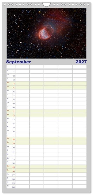 Produktbild: Familienplaner 2027 - Deepsky 2027 mit 5 Spalten (Wandkalender, 21 x 45 cm) CALVENDO
