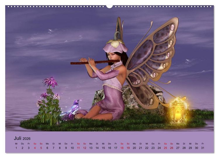 Produktbild: Elfenlichter, die Reise geht weiter (Wandkalender 2026 DIN A2 quer), CALVENDO Monatskalender