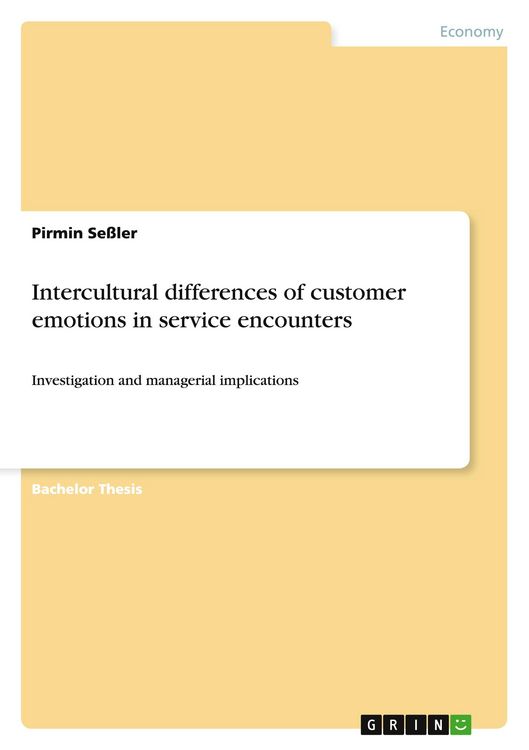 Produktbild: Intercultural differences of customer emotions in service encounters