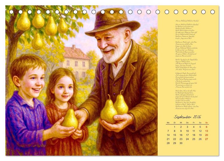 Produktbild: Gedichte. Die ber&uuml;hmtesten deutschsprachigen Verse (Tischkalender 2026 DIN A5 quer), CALVENDO Monatskalender