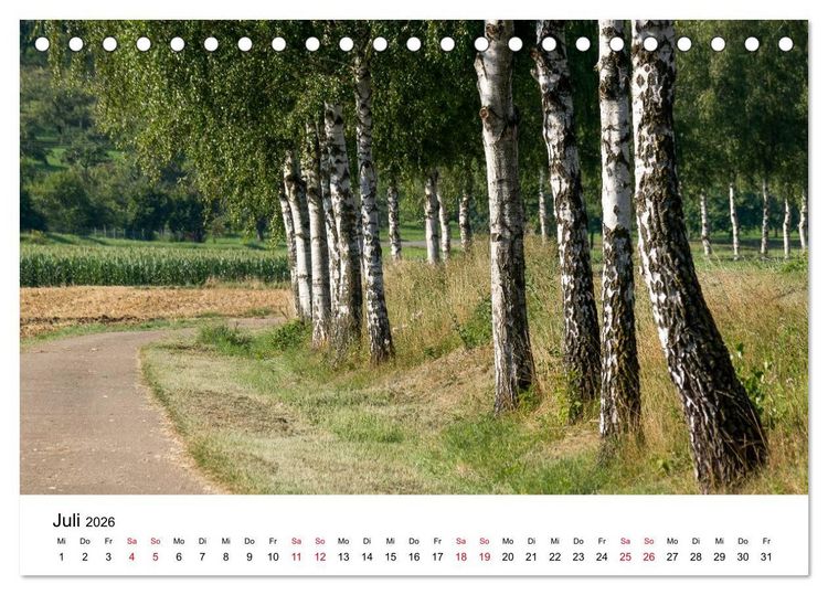 Produktbild: Wege in der Natur - Kraichgau und Enzkreis (Tischkalender 2026 DIN A5 quer), CALVENDO Monatskalender