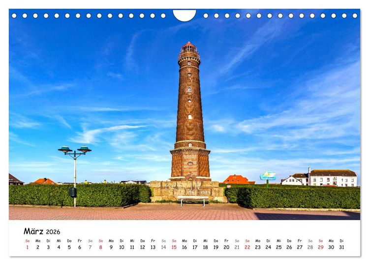 Produktbild: Borkum, bezaubernde Nordseeinsel (Wandkalender 2026 DIN A4 quer), CALVENDO Monatskalender
