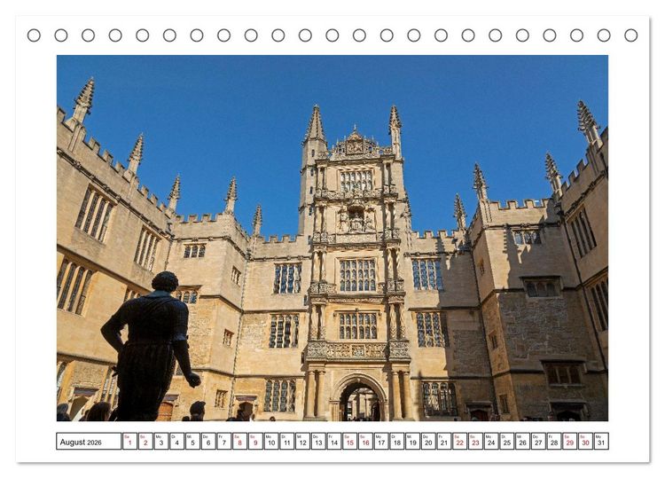 Produktbild: Sehenswertes in Oxford und Cambridge (Tischkalender 2026 DIN A5 quer), CALVENDO Monatskalender