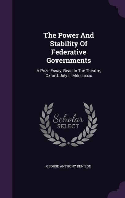 Produktbild: The Power And Stability Of Federative Governments