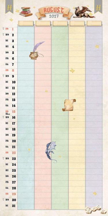 Produktbild: Der gro&szlig;e inoffizielle Familienplaner f&uuml;r Potterheads Kalender 2027