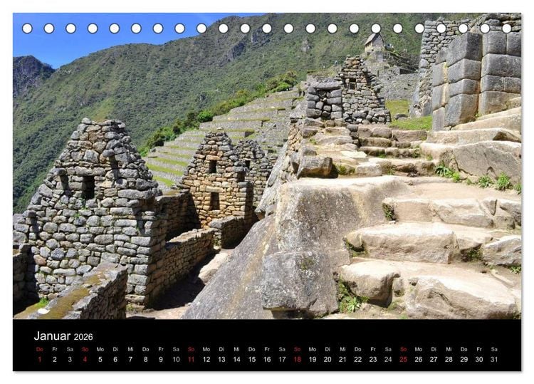 Produktbild: Machu Picchu - Exklusiv (Tischkalender 2026 DIN A5 quer), CALVENDO Monatskalender