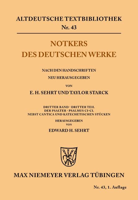 Produktbild: Notkers des Deutschen Werke