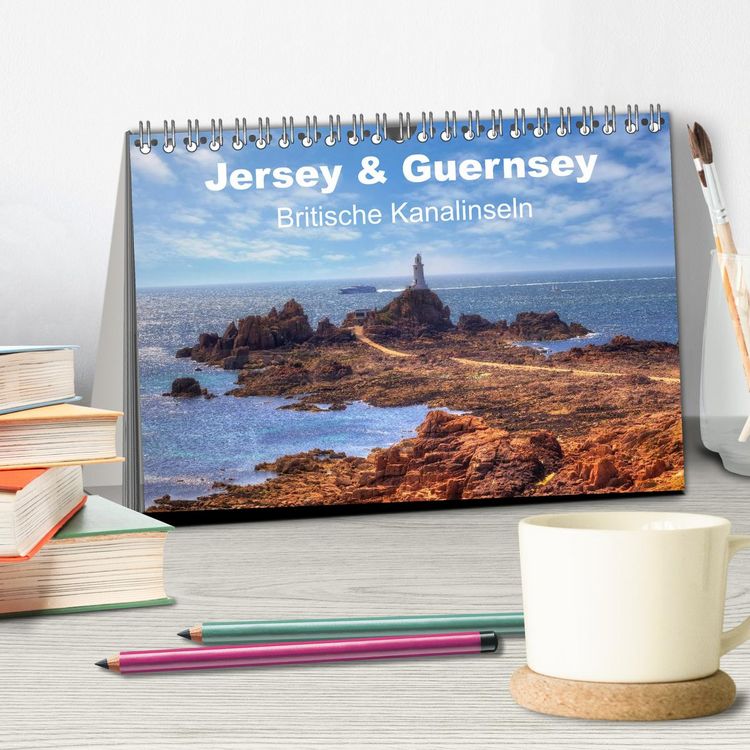 Produktbild: Jersey & Guernsey - britische Kanalinseln (Tischkalender 2026 DIN A5 quer), CALVENDO Monatskalender