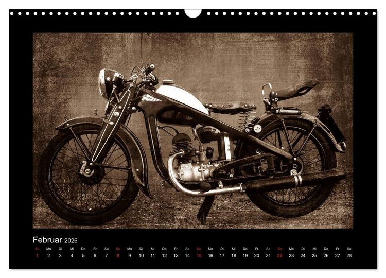 Produktbild: Motorrad Oldtimer (Wandkalender 2026 DIN A3 quer), CALVENDO Monatskalender