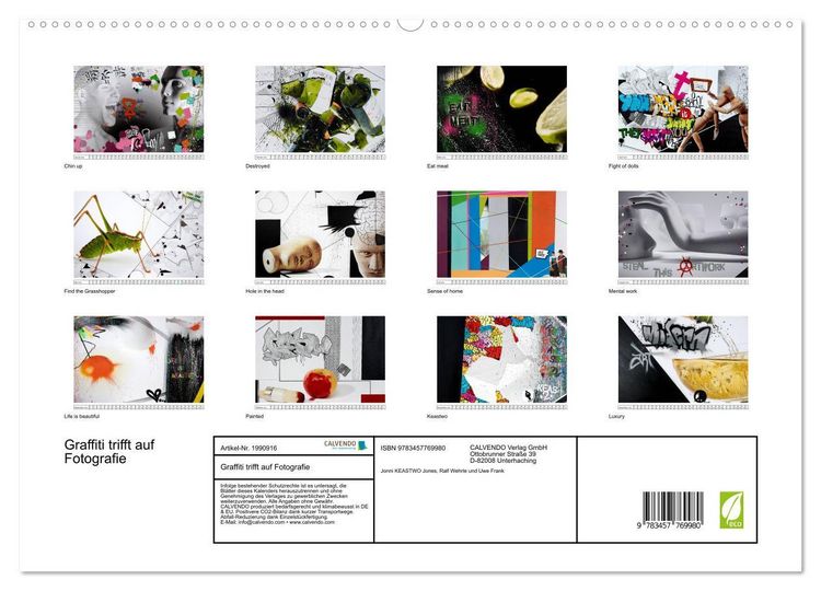 Produktbild: Graffiti trifft auf Fotografie (hochwertiger Premium Wandkalender 2026 DIN A2 quer), Kunstdruck in Hochglanz