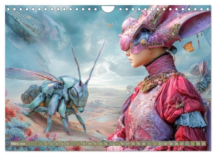 Produktbild: Insektenplanet - Surrealer Science-Fiction (Wandkalender 2026 DIN A4 quer), CALVENDO Monatskalender