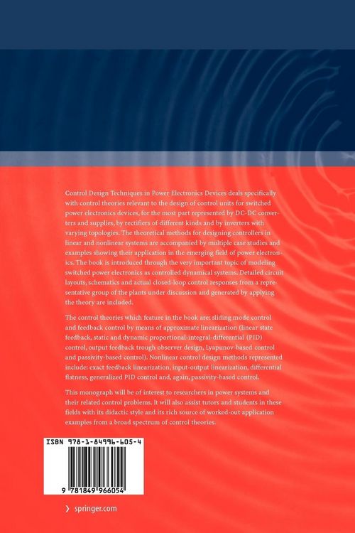Produktbild: Control Design Techniques in Power Electronics Devices