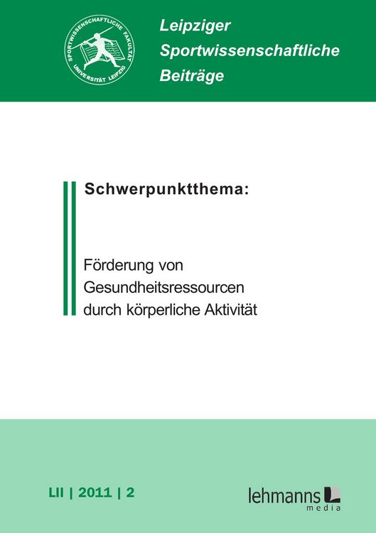 Produktbild: Leipziger Sportwissenschaftliche Beitr&auml;ge