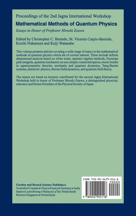 Produktbild: Mathematical Methods of Quantum Physics
