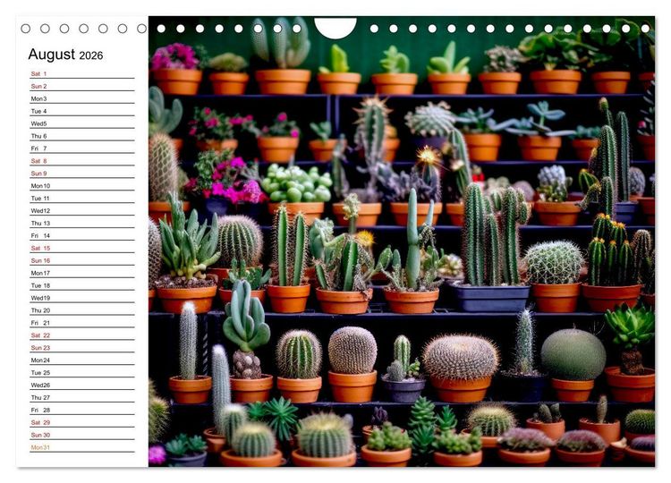 Produktbild: Cacti Wonderland (Wall Calendar 2026 DIN A4 landscape), CALVENDO 12 Month Wall Calendar