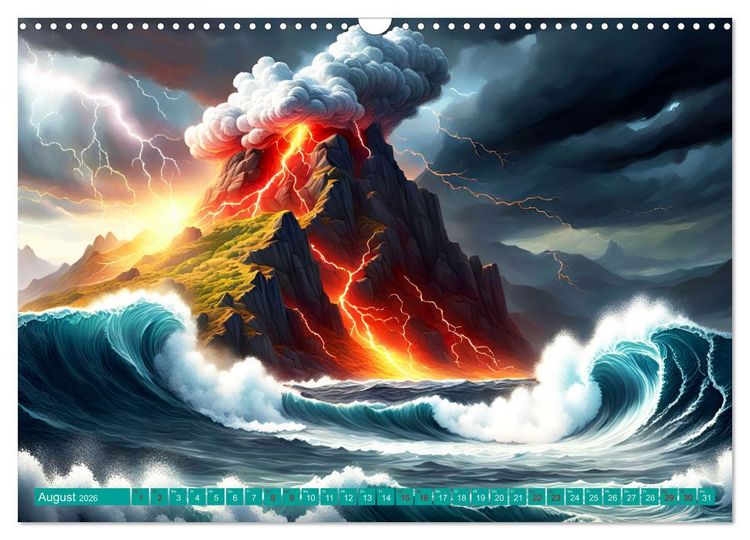 Produktbild: St&uuml;rmische Wellen (Wandkalender 2026 DIN A3 quer), CALVENDO Monatskalender