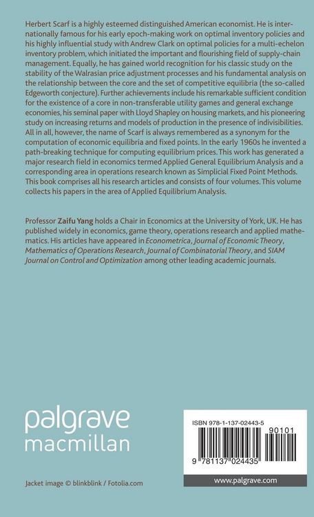 Produktbild: Herbert Scarf's Contributions to Economics, Game Theory and Operations Research