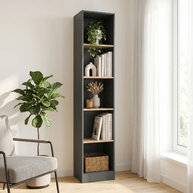 Produktbild: B&uuml;cherregal Dilos 183 x 38 cm f&uuml;r Aktenordner