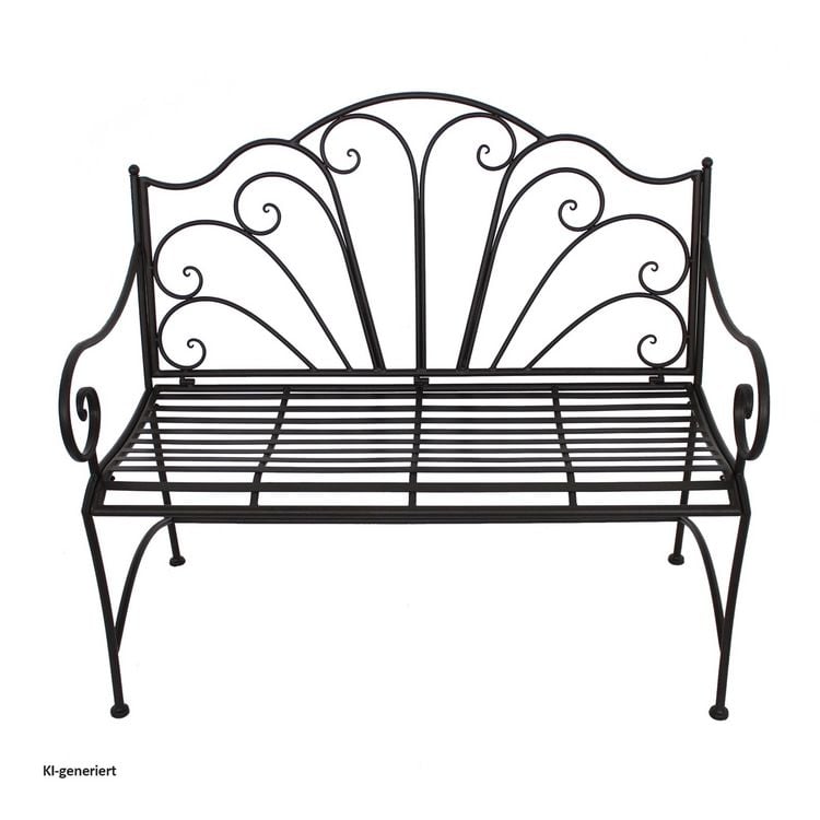 Produktbild: HTI-Living Gartenbank aus Metall romantische Sitzbank f&uuml;r Terrasse und Garten