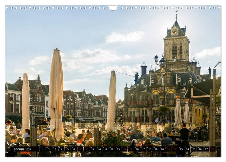 Produktbild: Zauberhaftes Delft - Perle der Niederlande (Wandkalender 2026 DIN A3 quer), CALVENDO Monatskalender