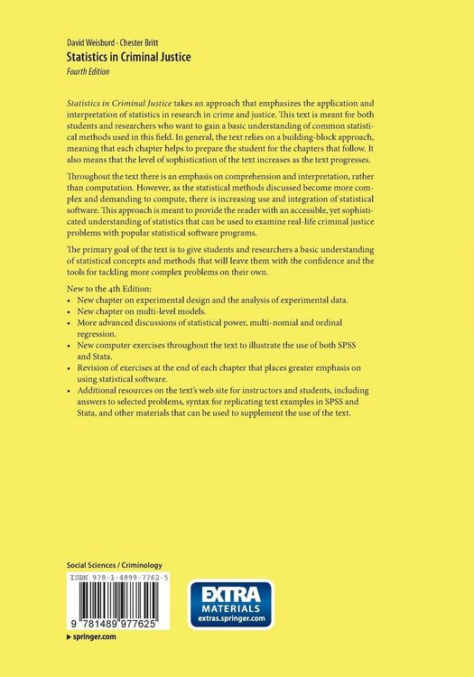 Produktbild: Statistics in Criminal Justice