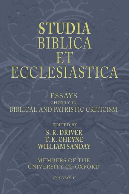 Produktbild: Studia Biblica Et Ecclesiastica, 5 Volumes