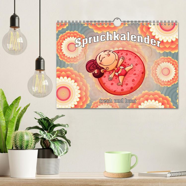 Produktbild: Spruchkalender - frech und bunt (Wandkalender 2026 DIN A4 quer), CALVENDO Monatskalender