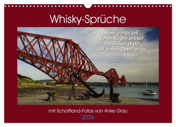 Produktbild: Whisky-Spr&uuml;che (Wandkalender 2026 DIN A3 quer), CALVENDO Monatskalender