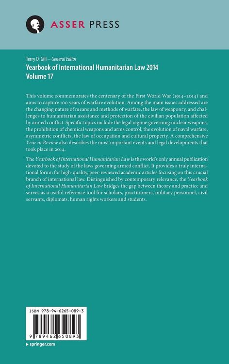 Produktbild: Yearbook of International Humanitarian Law Volume 17, 2014