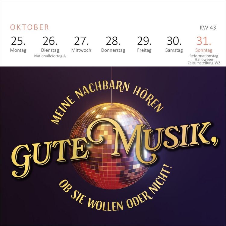 Produktbild: Mini-Wochenkalender Fehlt nur noch das Zelt, dann w&auml;re der Zirkus hier perfekt. 2027