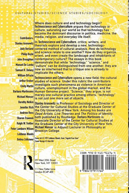 Produktbild: Technoscience and Cyberculture