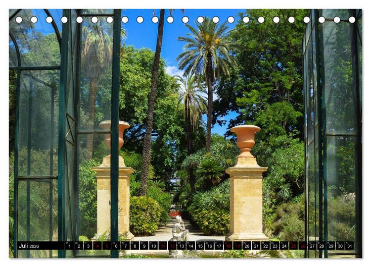 Produktbild: Botanischer Garten Palermo (Tischkalender 2026 DIN A5 quer), CALVENDO Monatskalender