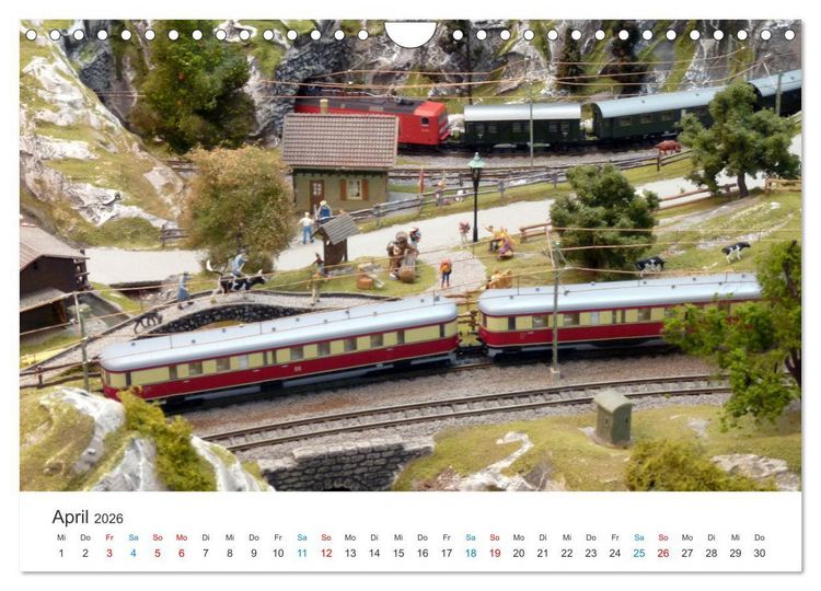 Produktbild: Bahn-Nostalgie im Modell (Wandkalender 2026 DIN A4 quer), CALVENDO Monatskalender