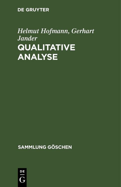Produktbild: Qualitative Analyse
