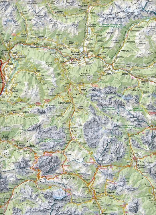 Produktbild: Dolomites Road Panoramic Map 1 : 200 000
