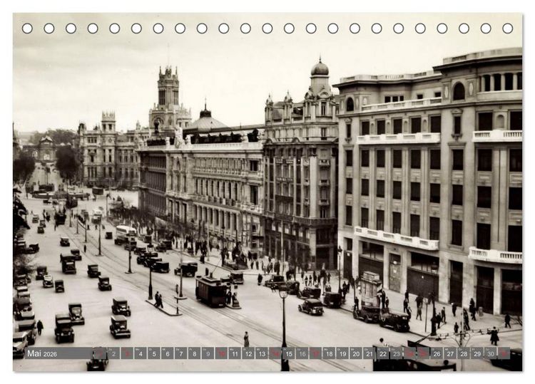 Produktbild: Erinnerungen an das alte Madrid (Tischkalender 2026 DIN A5 quer), CALVENDO Monatskalender