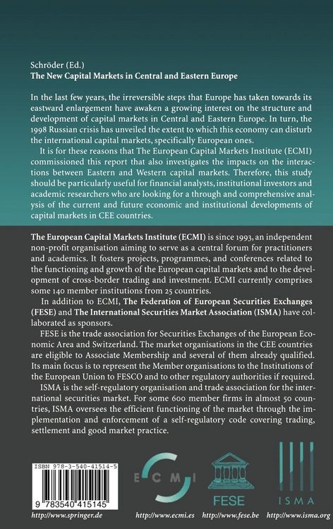 Produktbild: The New Capital Markets in Central and Eastern Europe