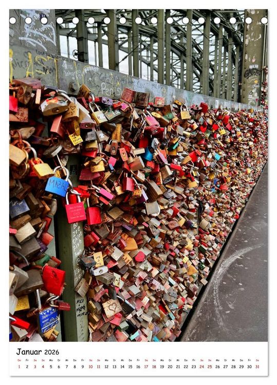 Produktbild: Unverg&auml;ngliche Liebe - Liebesschl&ouml;sser romantische Symbolik f&uuml;r die ewige Liebe (Tischkalender 2026 DIN A5 hoch), CALVENDO Monatskalender