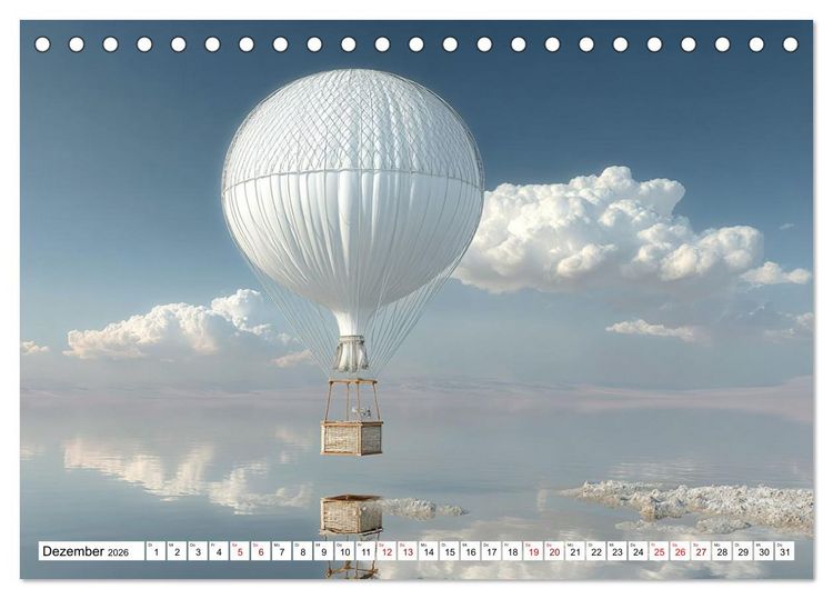 Produktbild: Himmelsmagie in Ballonfarben (Tischkalender 2026 DIN A5 quer), CALVENDO Monatskalender