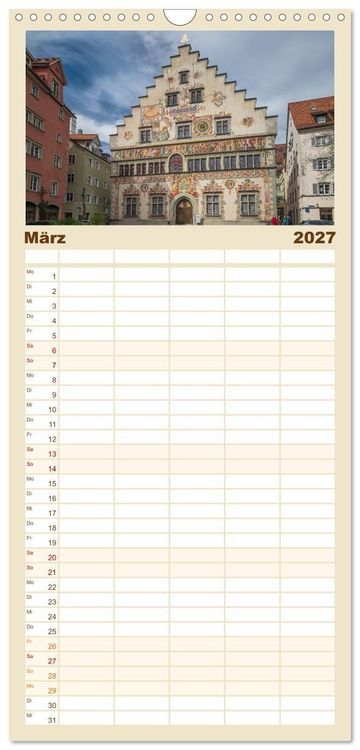 Produktbild: Familienplaner 2027 - Insel Lindau - Bayerische Perle im Bodensee mit 5 Spalten (Wandkalender, 21 x 45 cm) CALVENDO