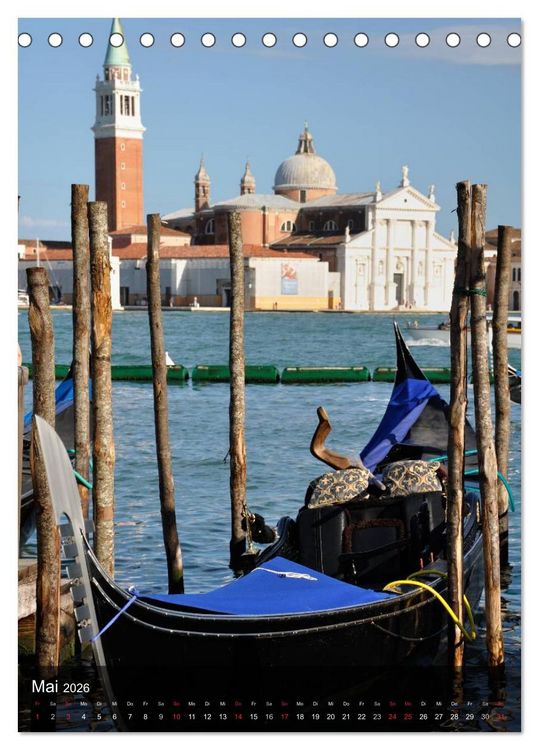 Produktbild: Fotografischer Streifzug durch Venedig (Tischkalender 2026 DIN A5 hoch), CALVENDO Monatskalender