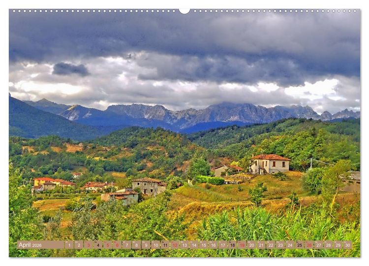 Produktbild: Garfagnana, Impressionen aus dem Norden der Toskana (hochwertiger Premium Wandkalender 2026 DIN A2 quer), Kunstdruck in Hochglanz