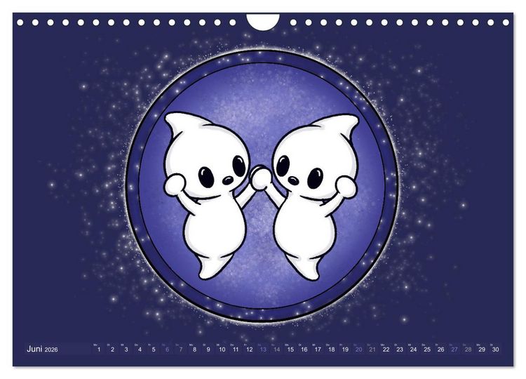 Produktbild: Geister Sternzeichen (Wandkalender 2026 DIN A4 quer), CALVENDO Monatskalender