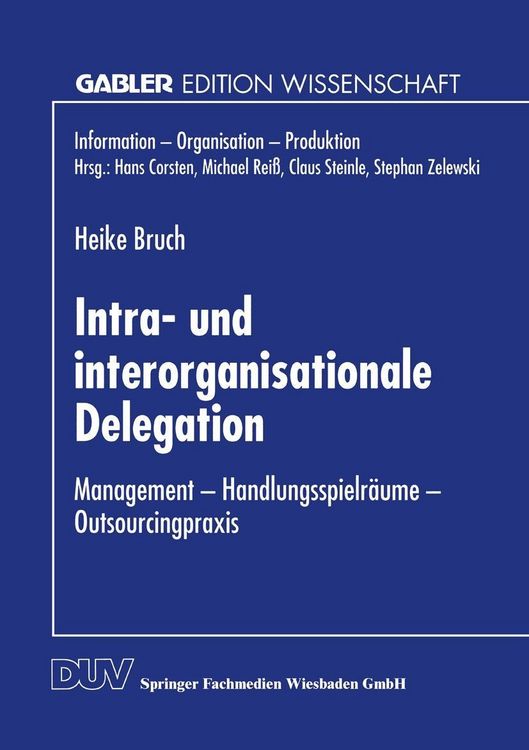 Produktbild: Intra- und interorganisationale Delegation