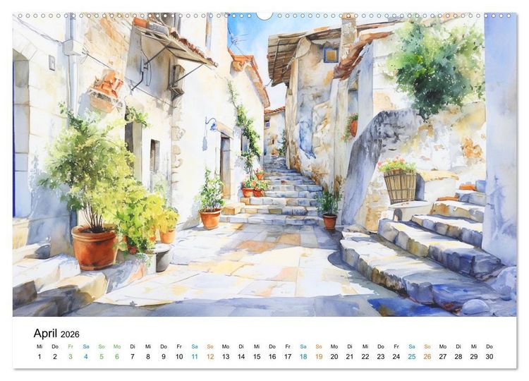 Produktbild: Bucolische Landschaften (hochwertiger Premium Wandkalender 2026 DIN A2 quer), Kunstdruck in Hochglanz