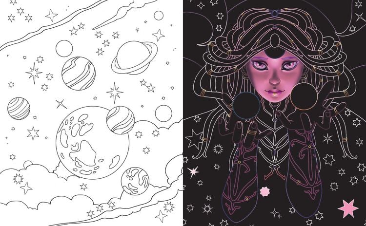 Produktbild: Magische Galaxien - Kritzel-Kratzel-Buch f&uuml;r Kinder ab 7 Jahren