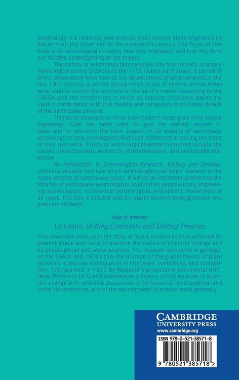 Produktbild: An Introduction to Seismological Research
