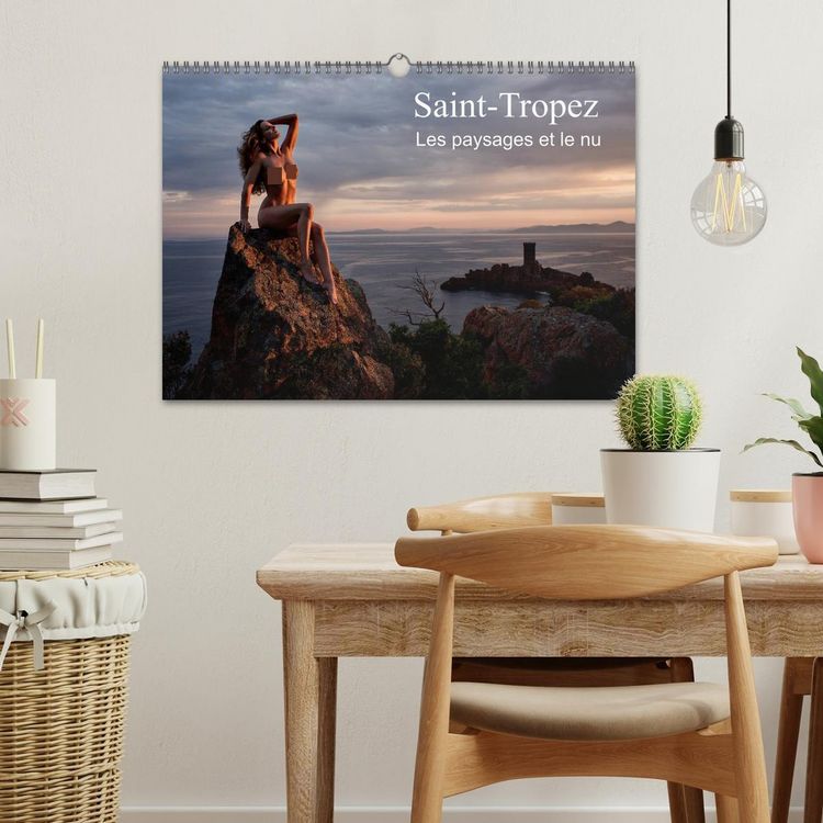 Produktbild: Saint-Tropez Les paysages et le nu (Calendrier mural 2026 DIN A3 vertical), CALVENDO calendrier mensuel