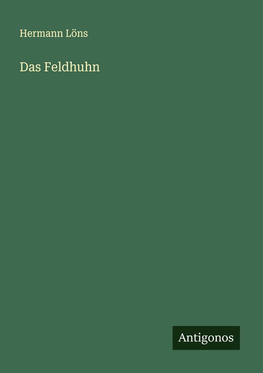 Produktbild: Das Feldhuhn